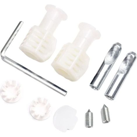 Kit de fixation universel pour WC suspendu, charnière de fixation, pour fixer solidement les WC suspendus (blanc) (1/4)