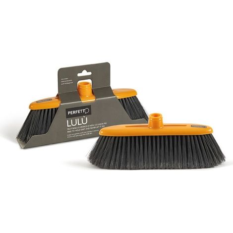 Perfetto Lulu Scopa per Interni, Plastica, Zucca/Ghiaccio, 32x6x12.5 cm (1/2)