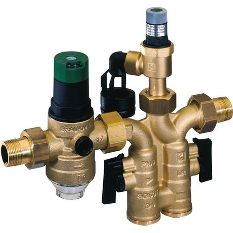 Resideo Groupe de sécurité SG160SD avec réducteur de pression, laiton AA, 3/4 ", SG160SD-3/4AA (1/3)