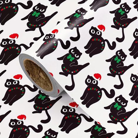 (Blanc 43500cm) Rouleaux de papier cadeau de Noël, emballage de boîtes cadeaux, emballage de souvenirs, fournitures de Noël.