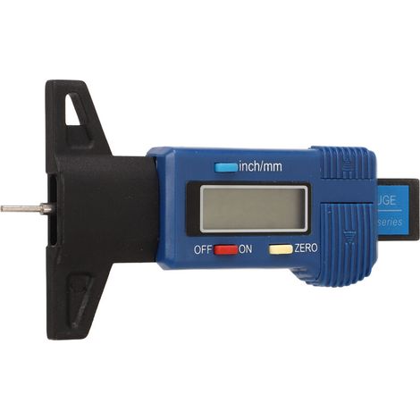 Jauge numérique de profondeur de bande de roulement de pneu 0-25.4mm, ajustement universel pour les pneus de camionnette de voiture de moto (1/5)