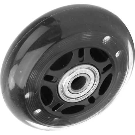 Roulettes 3 en 1 Noires Transparentes Silencieuses en PU avec Roulement 608ZZ pour Valise et Chariot (1/5)
