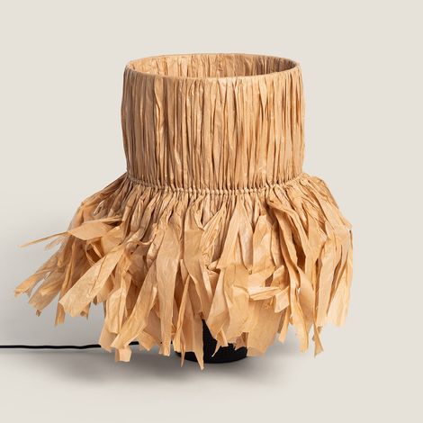 Tischlampe aus Keramik Bajawa Schwarz