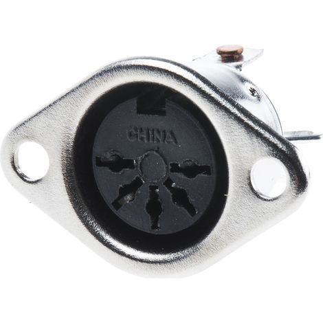 Connecteur DIN RS PRO, 5 contacts, Femelle, Traversant, A visser ( Prix pour Paquet de 5 ) (1/2)