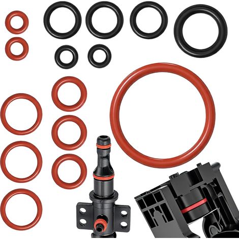 joints toriques pour machine à café - Pièces de rechange en silicone pour groupe café - Valve de support, valve à vapeur et valve d'écoulement (15) (1/5)