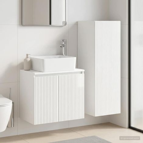 vidaXL Bathroom Furniture Set 2 pcs High Gloss White (1/5)
