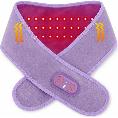 Bandeau de Thérapie par Lumière Rouge pour Cou Violet, 36 LED 660 nm, plus de 3000 mAh