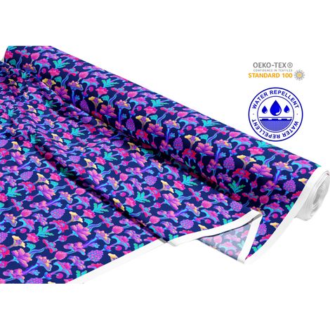 OUTDOOR DEKOSTOFFE OXFORD - Motiv bunte Blumen im Hippie-Stil I DR238