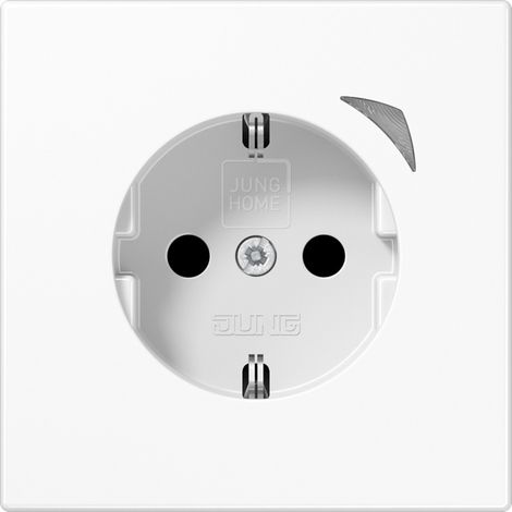 JUNG HOME SCHUKO® Steckdose, 16 A 250 V , mit Funktionsanzeige, SAFETY+, Serie LS, alpinweiß BT LS 1521 S WW (1/5)