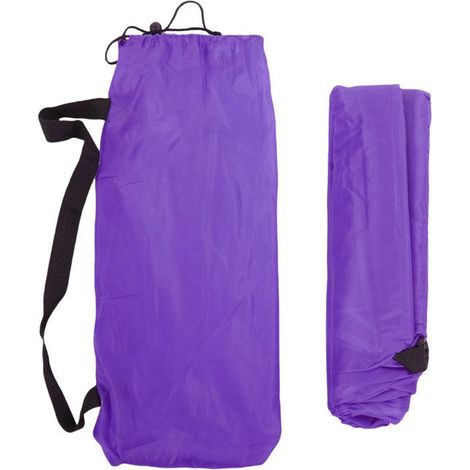 BelleRise - Canapé gonflable pliable – 3s gonflage ergonomique – étanche – pour camping, plage, piscine – violet (1/5)