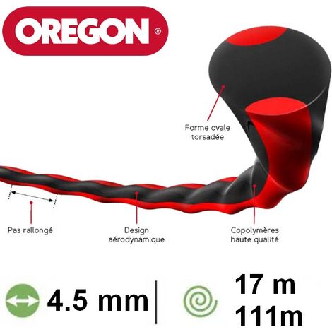 Fil de coupe débroussailleuse Oregon Terramax 4.5 mm 17m