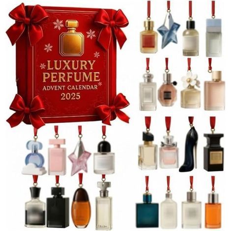 BLOC EPHEMERIDE,Calendrier de l'Avent 2026 avec parfum de luxe,24 jours de parfums ornements en acrylique,compte à rebours Bureau (1/3)