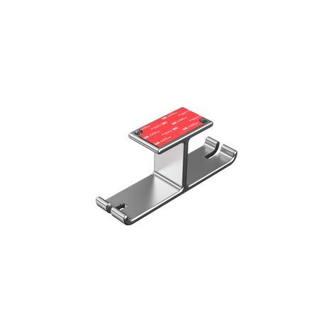 Support casque double en aluminium, portable, gestion câbles, argent – (1/5)