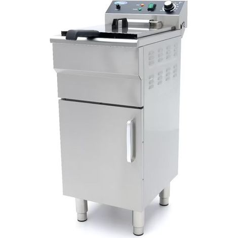 Friteuse Professionnelle ECO 16 L - 1 panier - avec robinet de vidange et support - 400V, MONO