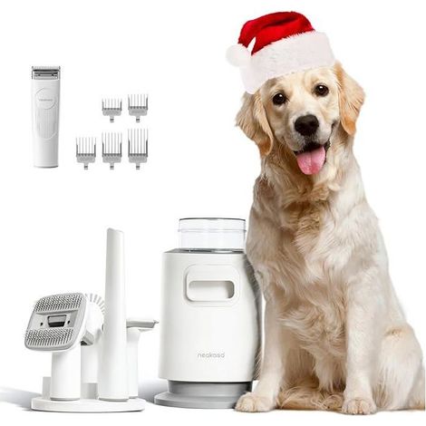 Neakasa Pro Aspirateur Poil de Chien, 48dB Ultra Silencieuse, Kit Brosse de Toilettage Aspirateur