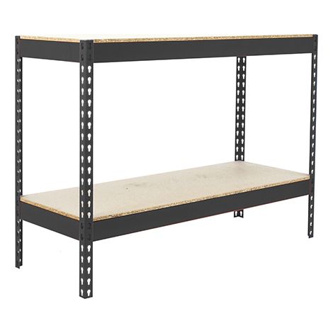 SimonRack Scaffale Industriale, 900x1500x600 mm, 2 Ripiani in Legno, Portata 600 kg per Ripiano, Scaffale Carichi Pesanti, Antracite/Legno – Simonforte (1/3)