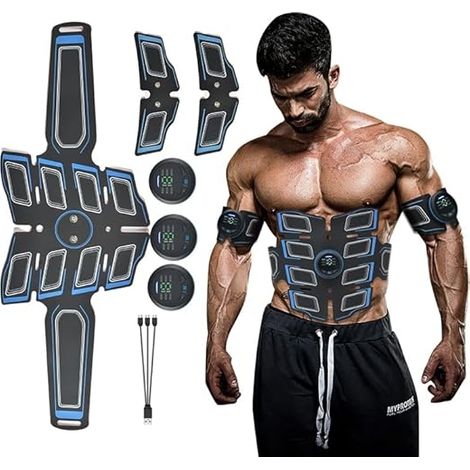 Appareil d'électrostimulation abdominale pour hommes, appareil de fitness intelligent EMS. (1/5)