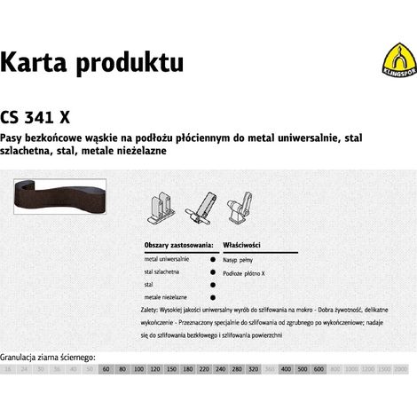 Papel de carta abrasiva senza cuciture 50x800 gr. 120 CS341X Klingspor - Carteggiatura de pesante, ideale per lavori professionali, colore grigio