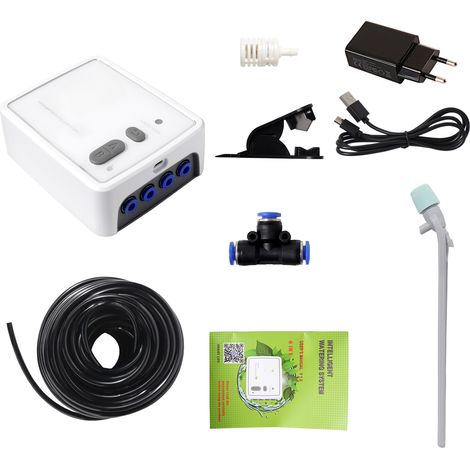 Aspersor inteligente de doble bomba con WiFi, control remoto a través del smartphone, riega plantas en macetas en balcones y jardines, práctico y conectado. (1/5)