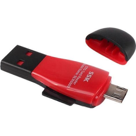 Dual-Use-Micro-SD-TF-USB-2.0-Kartenleser SCRS600 Plug & Play (1/5)