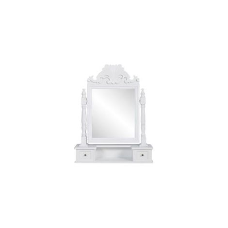 Coiffeuse avec miroir pivotant rectangulaire MDF (1/5)