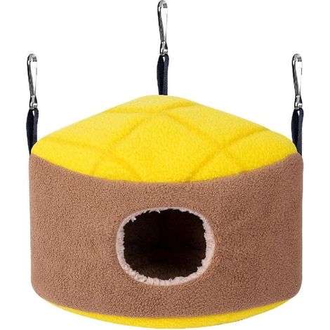 Lit superposé hamac pour oiseaux, niches et abris pour oiseaux, accessoires pour cages à oiseaux, jouets pour oiseaux, hamac suspendu pour perruches, calopsittes, pinsons, hamsters et gerbilles (gris) (1/5)