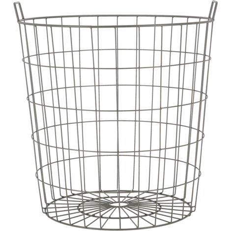 Panier en métal avec poignées - Argenté - 79 L - Livraison gratuite (1/3)
