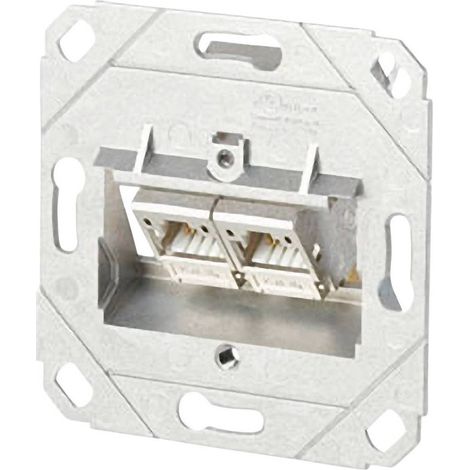 Metz Connect Prise réseau encastré insert CAT 6a 2 ports R01219 (1/2)