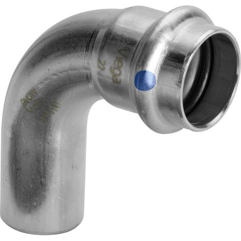 Viega Sanpress Inox LF-Bogen 90 Grad, d 18mm Stahl nichtrostend Modell 2316.1LF, 664794 (1/2)