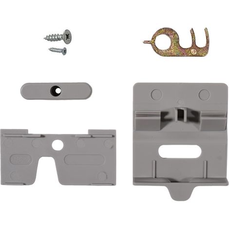 Serrure de porte de réfrigérateur avec curseur pour portes incurvées Absorbeur de réfrigérateur gris compatible avec RM 7 série caravane camping-car 2412757805 (1/5)