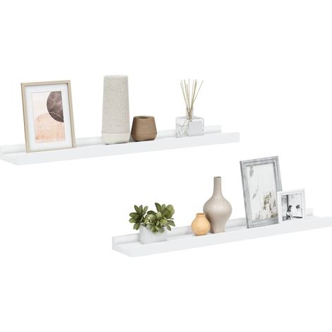 Maison Exclusive - Bilderleisten 2 Stk. Weiß 60x9x3 cm MDF (1/5)