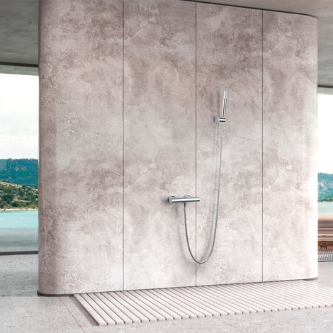 Imex -  Grifo Ducha y Bañera Termostatico  Cromado Serie Monza