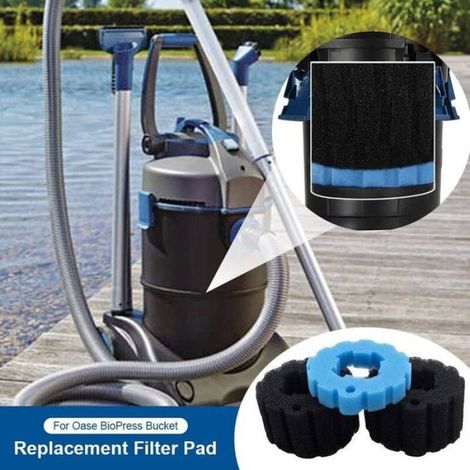 Tampon Filtrant Bassin - Éponge Fine Bleue Et Éponges Grossières Noires - Pour Système De Filtration BioPress - Lot De 3 Pièces (1/4)