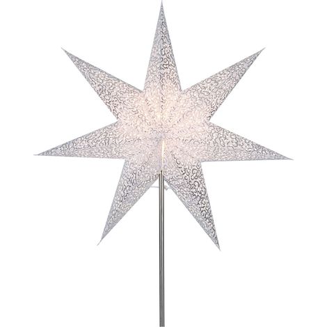 Abat-jour étoile en papier Star Trading 'Antique', motif perforé, blanc, Ø 48 cm