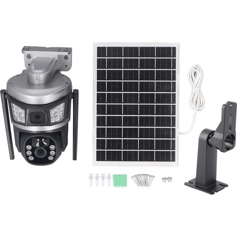 Ortviai Caméra de Sécurité Solaire Extérieure 4MP 3K avec PTZ 360°, Suivi Intelligent de Mouvement et Panneau Solaire 7,5 W (1/5)