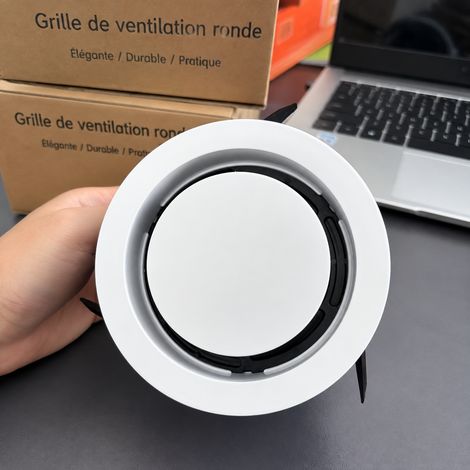 Bouche d'aération circulaire encastrée 75 diffuseur réglable sortie d'air silencieux 9 × 7,3 × 5 cm – Livraison gratuite (1/4)