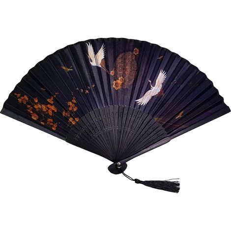1 Éventail en bambou et soie, style antique chinois, peinture faite main, décoration murale, accessoire de mode (1/5)