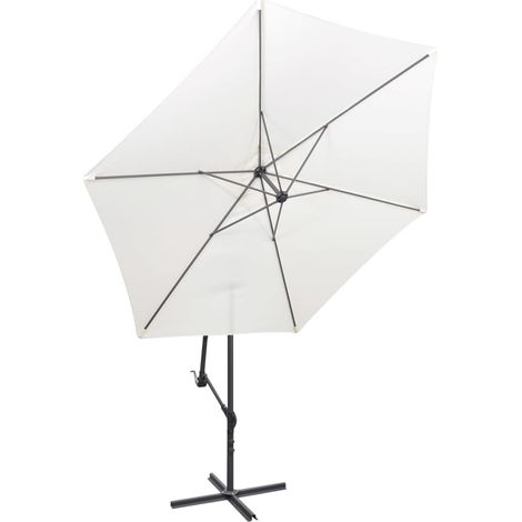 Maison Exclusive - Sombrilla voladiza 3 m blanco arena
