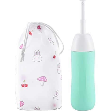 Bidet portable, design compact, fonctionnalité multipurpose, vert (1/2)