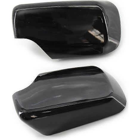 1 paire de coques de rétroviseurs extérieurs pour BMW Série 3 E46 E39 et Série 5 (1998-2005), noir brillant, référence 5116 (1/4)