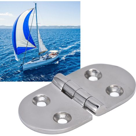 Charnières Marine 316 Inox Ovales 4 Trous pour Portes de Rangement Bateau (1/5)