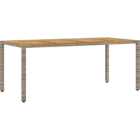 Maison Exclusive - Gartentisch mit Akazienholz-Platte Grau 190x90