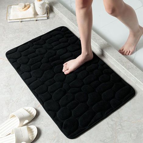 Tapis De Salle De Bain - Mousse À Mémoire De Forme - Absorbant - Antidérapant - Pour Salle De Bain Chambre Toilette - 40 X 60 Cm (1/5)