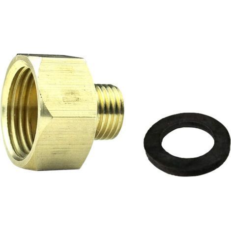 1 Adaptateur Gaz Filetage 1/2" Femelle, 1/4" Mâle Gauche, Joint Inclus Pour Raccord Tuyau (1/3)