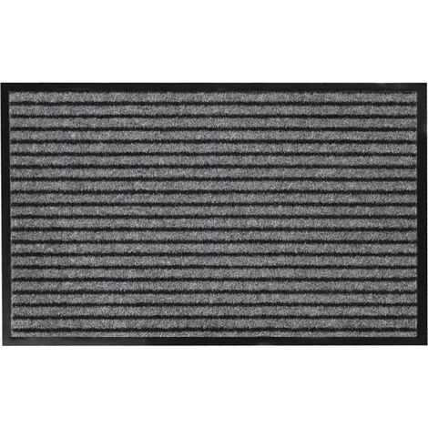 Tapis d'Entrée Anti-Poussière "Toscan" 50x80cm Noir & Gris (1/4)