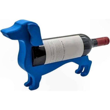 Porte-Bouteille Décoratif Teckel Drôle pour Vin, Support de Bouteille Original pour Décoration Maison, Étagère à Bocaux Métallique pour Cuisine et Bar, Cadeau Amusant pour Amoureux des Chiens (1/5)