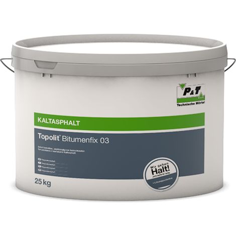 TOPOLIT Bitumenfix Reparaturasphalt 0-3mm, für Einbauhöhen 1,5-2,5 cm, 25 Kg