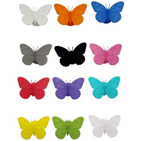 Lot de 12 marque-verres en silicone, 12 couleurs réutilisables. (1/5)