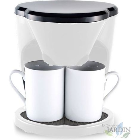 Caffettiera a goccia nera 0,6 litri, 2 tazze 450W