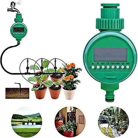 Minuterie D'arrosage, Minuterie D'irrigation de Jardin Numérique électrique Automatique Contrôleur D'arrosage de Fleurs Intelligentes Minuterie D'arrosage de Tuyau à Sortie Unique Sys (1/3)